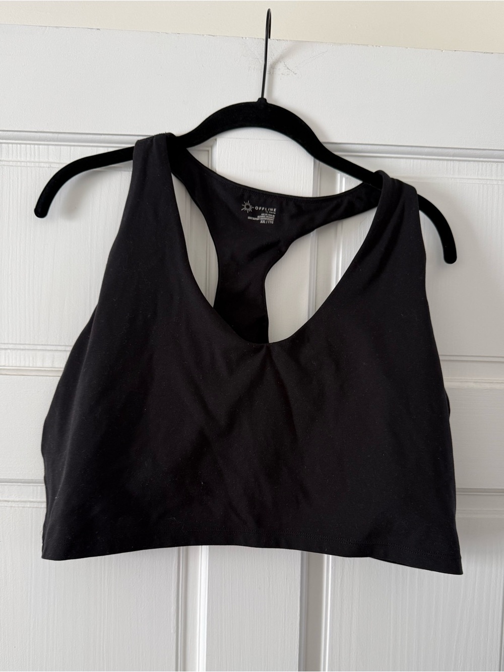 aerie Black Minimal Racerback Bralette